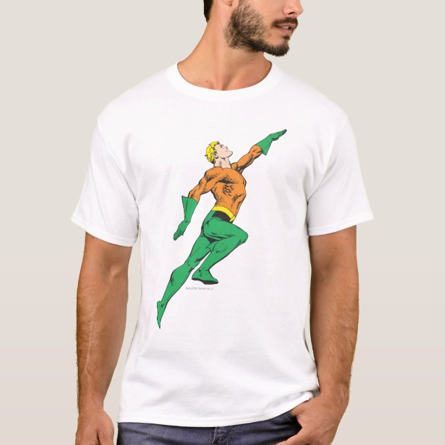 Aquaman springt hoch T-Shirt (Vorderseite)