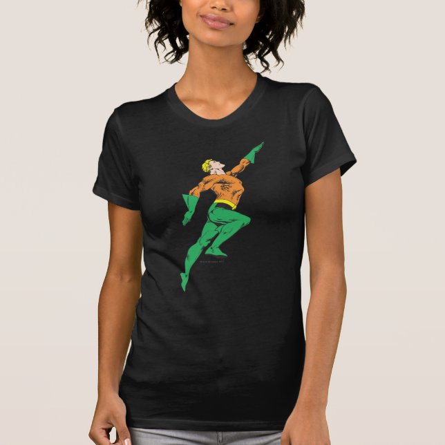 Aquaman springt hoch T-Shirt (Vorderseite)