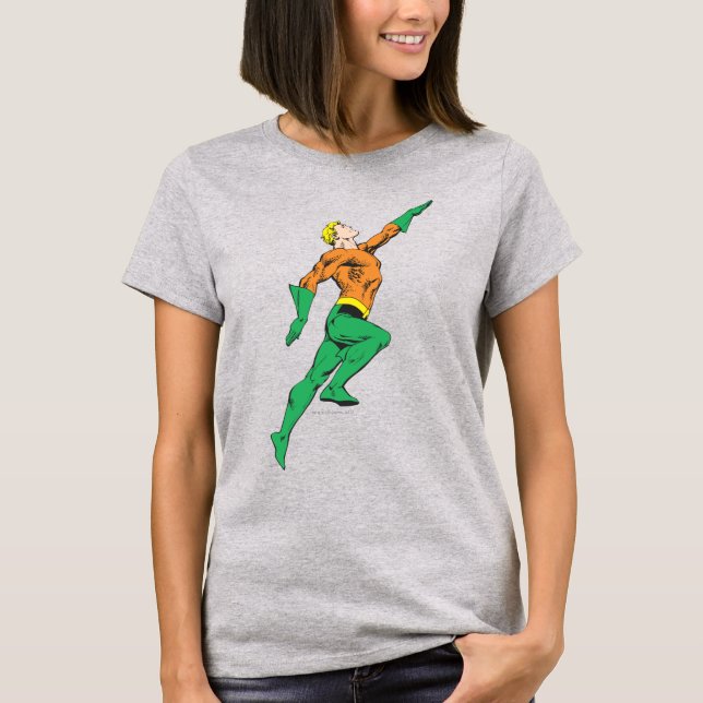 Aquaman springt hoch T-Shirt (Vorderseite)