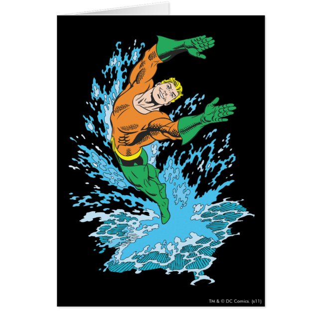 Aquaman springt in Wellen