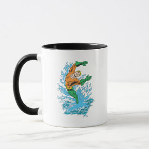 Aquaman springt in Wellen Tasse