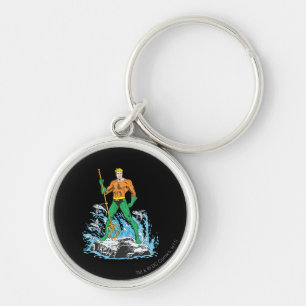 Aquaman steht mit Heugabel Schlüsselanhänger