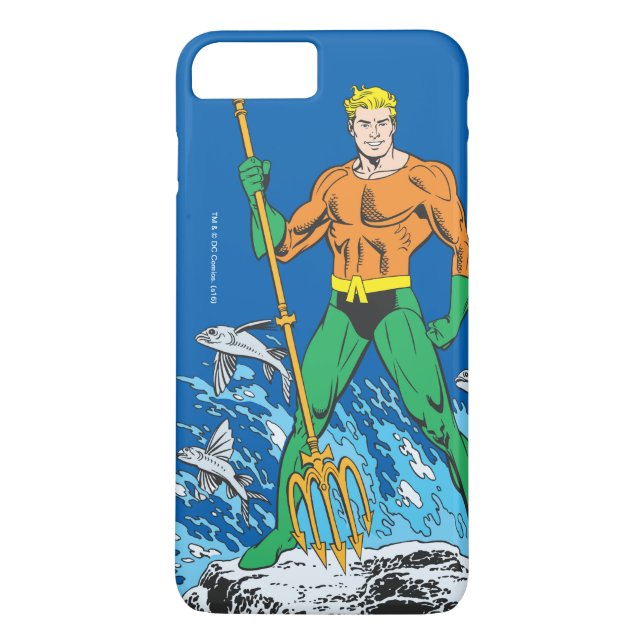 Aquaman steht mit Pitchfork Case-Mate iPhone Hülle (Rückseite)