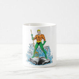 Aquaman steht mit Pitchfork Kaffeetasse