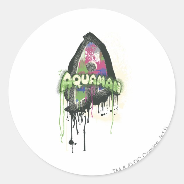 Aquaman - Twisted Innocence Letter Runder Aufkleber (Vorderseite)