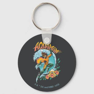 Aquaman und Trident Rising Surf Graphic Schlüsselanhänger