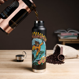 Aquaman und Trident Rising Surf Graphic Trinkflasche