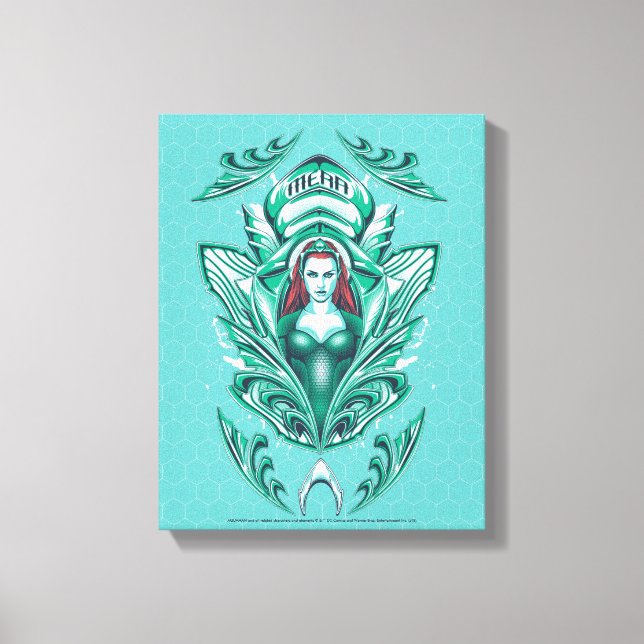 Aquaman | Verzierte Mera Graphic Leinwanddruck (Vorderseite)