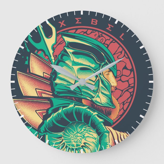 Aquaman | Xebel King Nereus Graphic Große Wanduhr (Vorderseite)
