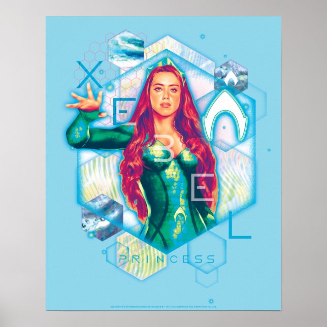 Aquaman | Xebel Princess Mera Hexagonal Graphic Poster (Vorne)