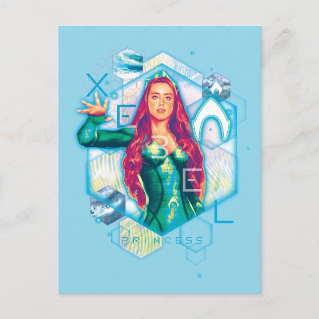 Aquaman | Xebel Princess Mera Hexagonal Graphic Postkarte (Vorderseite)