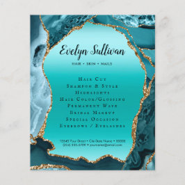 Aquamarin Agate Imitats Foil Flyer