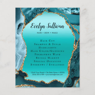 Aquamarin Agate Imitats Foil Flyer
