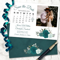 Aquamarin & Aqua Boho Rose Hochzeiten Kalender & F