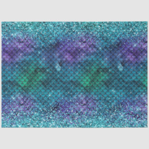 Aquamarin Aqua Lila Mermaid Sparkasse Glitzer Seidenpapier