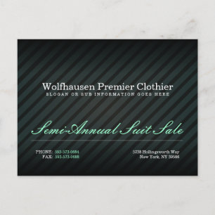 Aquamarin Armani Anzug Promo Postkarte