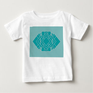 Aquamarin Art Deco Quilt Inspiriert Baby T-shirt