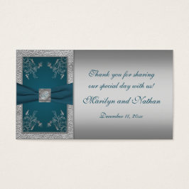 Aquamarin auf der Gastgeschenk Hochzeit Pewter
