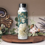 Aquamarin Beige Hübsche Flora Flasche<br><div class="desc">Flasche mit Blumenwasser.</div>