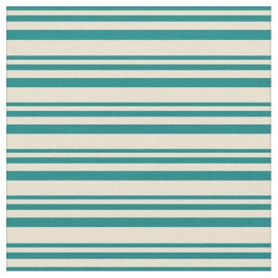 Aquamarin-Beige Muster der Streifen Stoff
