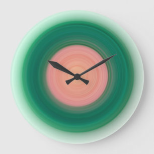 Aquamarin Blau-Grün-Gelb-Rosa Große Wanduhr