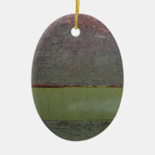 Aquamarin Blau rosa grün rostgrün Keramik Ornament