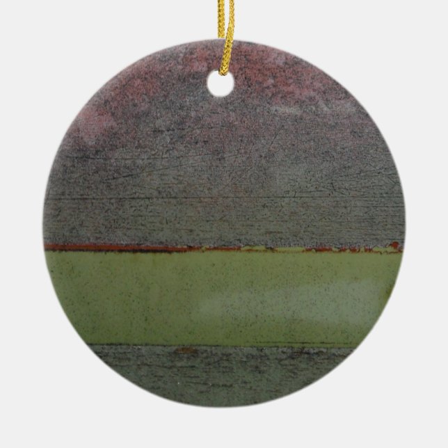 Aquamarin Blau rosa grün rostgrün Keramikornament (Vorne)