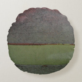 Aquamarin-blau-rosa-grün rostgrün rundes kissen