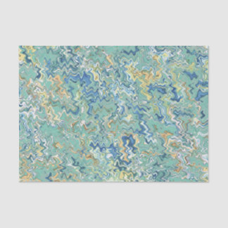 Aquamarin Blau Türkis Grün Chic Einzigartiges Must Seidenpapier