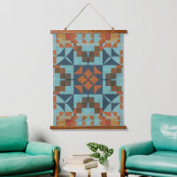 Aquamarin Blau Türkis Rost Orange Braun Kunst, Dic