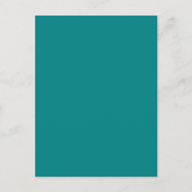 Aquamarin Blau Türkisblau Aqua Solid Color Hinterg Postkarte (Vorderseite)