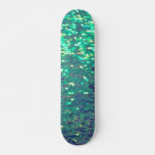 aquamarin-blaue simulierte Folge Skateboard