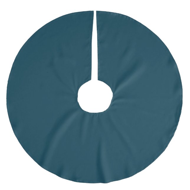 Aquamarin blaues Aqua Polyester Weihnachtsbaumdecke (Vorderseite)