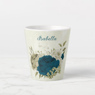 aquamarin-blaues Beige Milchtasse