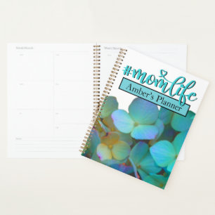 Aquamarin-blaugelb-rosa Hydrangeas Blume Magen Planer