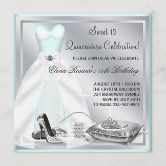 Aquamarin Blue Ball Gown High Heels Aquamarine Qui Einladung
