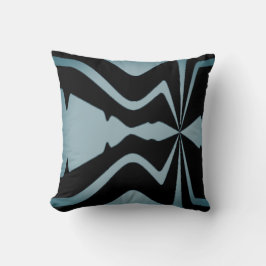 Aquamarin Blue Bold Large Sound Wave Image auf Bla Kissen