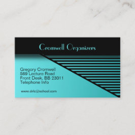 Aquamarin Blue Contemporary Business Card Visitenkarte