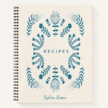 Aquamarin Blue Danish Folk Blume Personalisiert Re