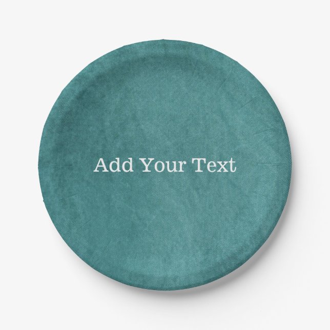 Aquamarin Blue Digital Fabric Texture von Shirley  Pappteller (Vorderseite)