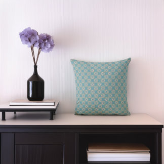 Aquamarin Blue Elegance Geometric Throw Kissen