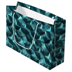 Aquamarin Blue Green Abstrakt Glam Große Geschenktüte