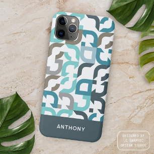 Aquamarin Blue Green Brown Gray Midjahrhundert Kun Case-Mate iPhone Hülle