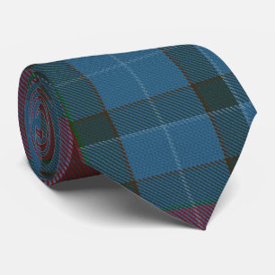 Aquamarin Blue Green Large Tartan Karierter Flanne Krawatte
