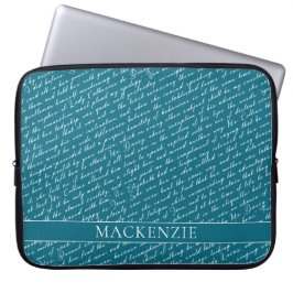 Aquamarin Blue Jane Austen Pride Prejudice Niederl Laptopschutzhülle