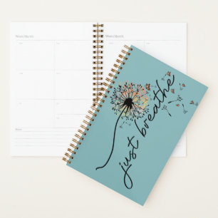 Aquamarin Blue "Just Breathe" Tagesplaner Planer