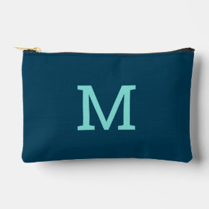 Aquamarin-Blue-Monogram-Anfangszubehör Makeup-Beut Zubehörtasche