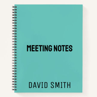 Aquamarin Blue Personalisiert Sketchbook mit Name Notizbuch