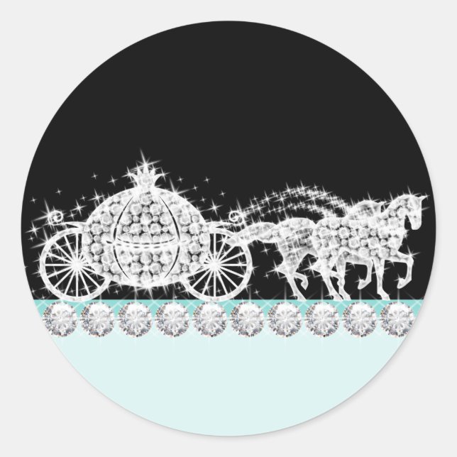 Aquamarin Blue Princess Stickers (Vorderseite)