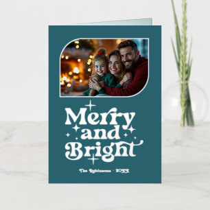 Aquamarin Blue & Silver Merry & Bright Foto Weihna